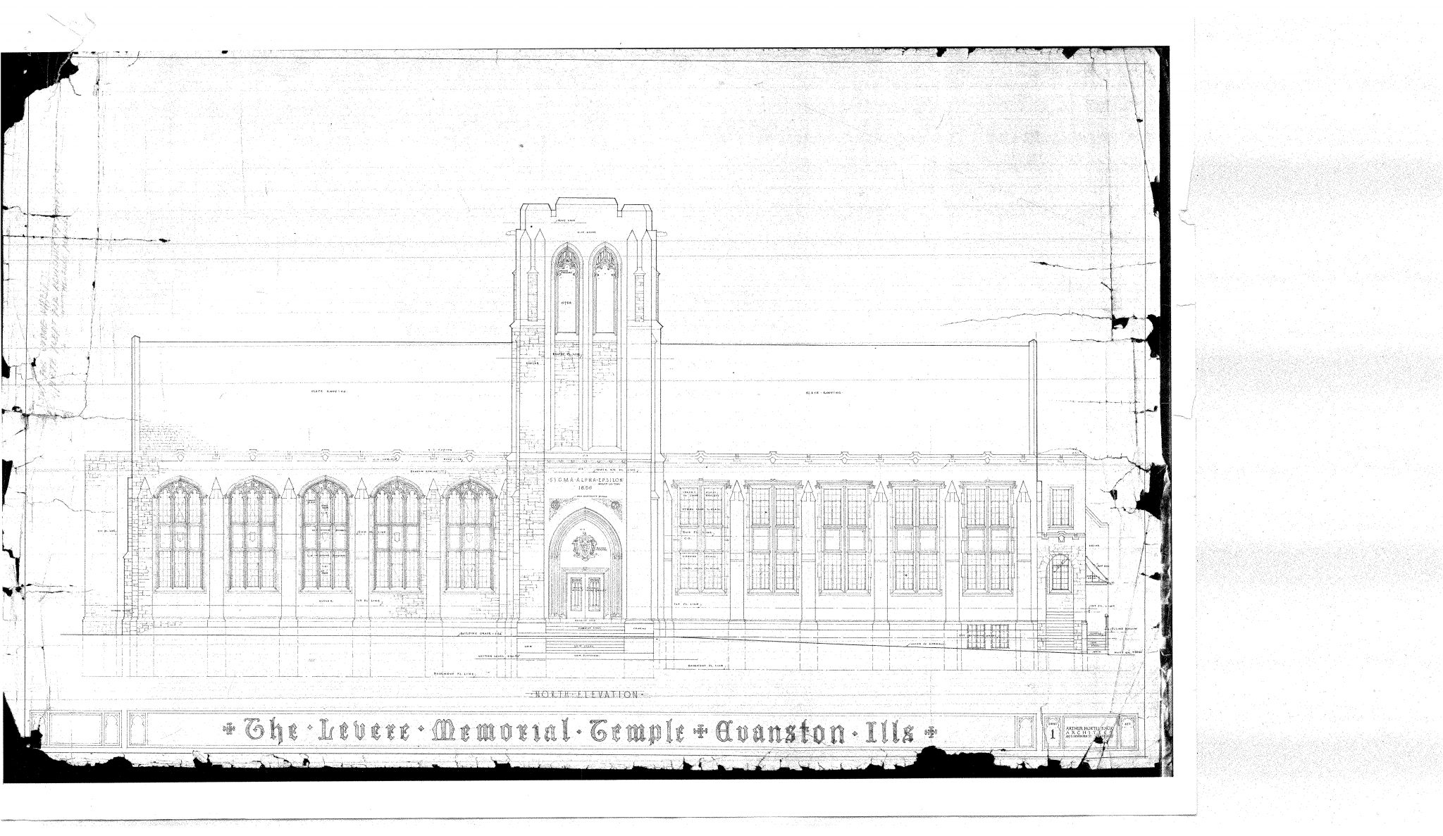 Blueprints for the Levere Memorial Temple
