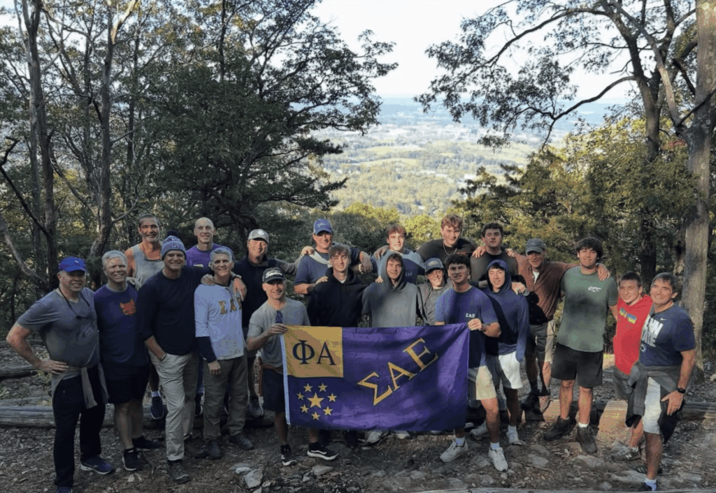 The brothers hiked Mt. Nittany on Saturday morning