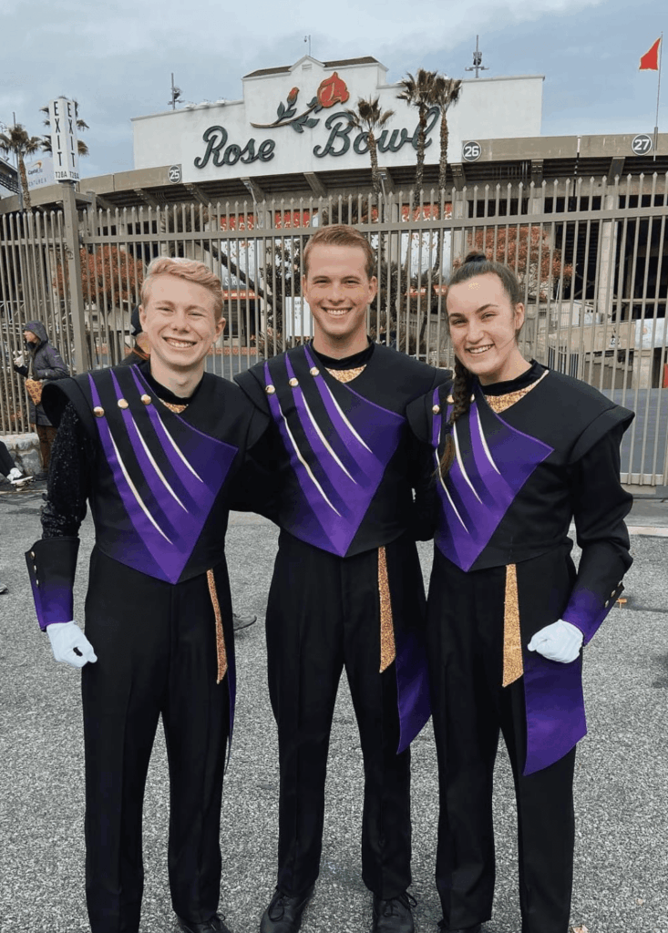3 marching band members