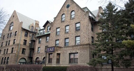 exterior of an SAE frat house