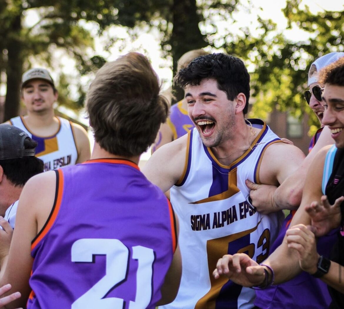 SAE brothers cheering on each other